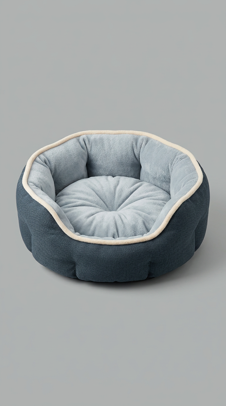 Plush Cat Bed with Raised Sides